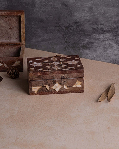 Exquisite Mother of Pearl Inlay Jewelry Box
