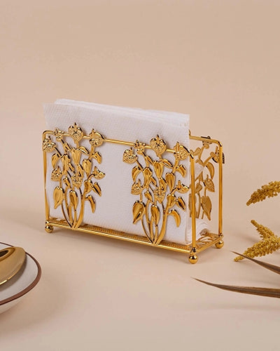 Modern Decorative Gold Plated Tissue Holder