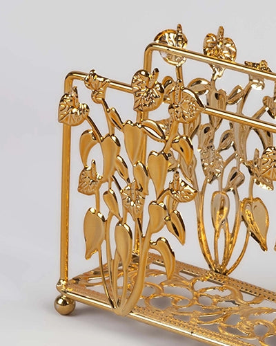 Modern Decorative Gold Plated Tissue Holder