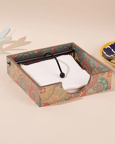 Premium Glossy Wooden Tissue Holder