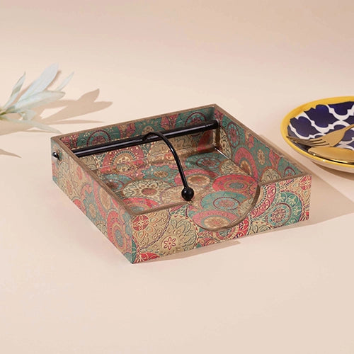 Premium Glossy Wooden Tissue Holder