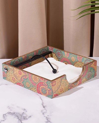 Premium Glossy Wooden Tissue Holder