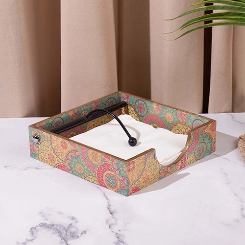 Premium Glossy Wooden Tissue Holder