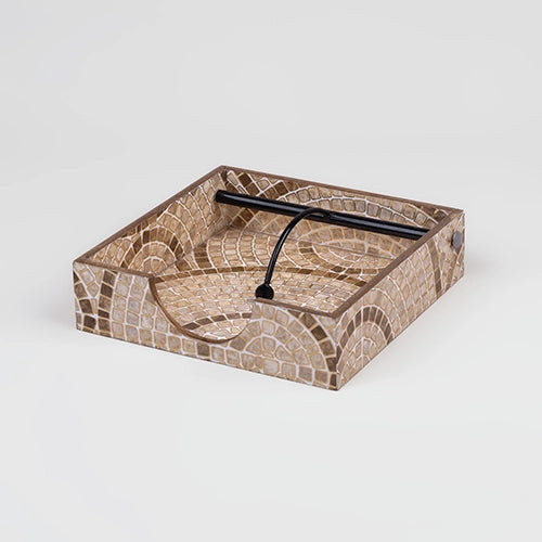 Opulent Glossy Wooden Tissue Organizer