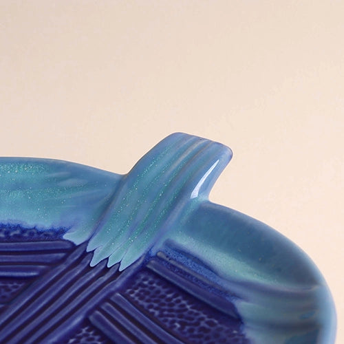 Blue Ombre Leaf Platter