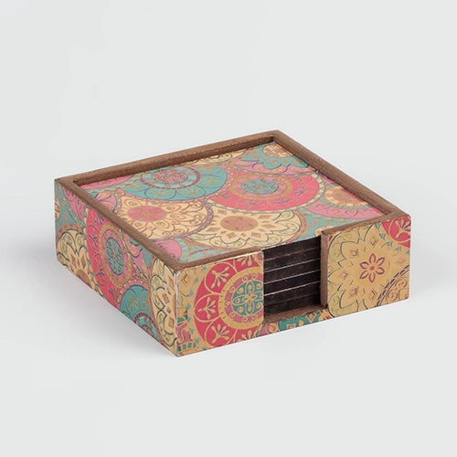 Mandala Art Printed Coasters (Set of 6)