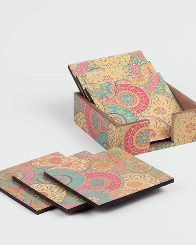 Mandala Art Printed Coasters (Set of 6)