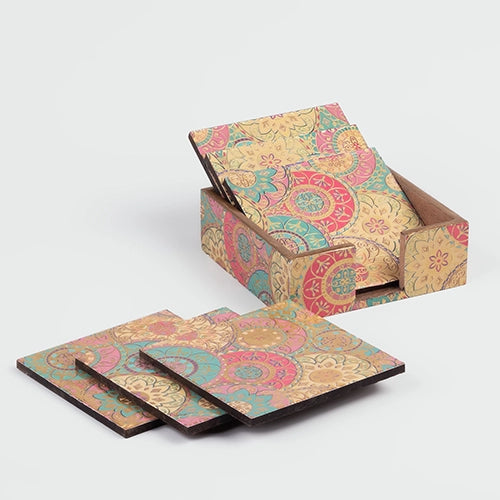 Mandala Art Printed Coasters (Set of 6)