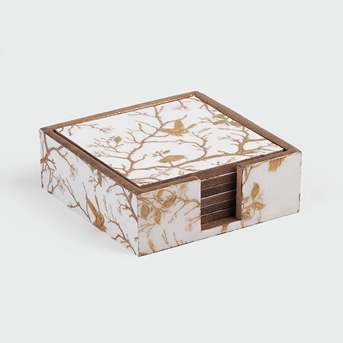 Handcrafted Glossy Wooden Coasters (Set of 6)