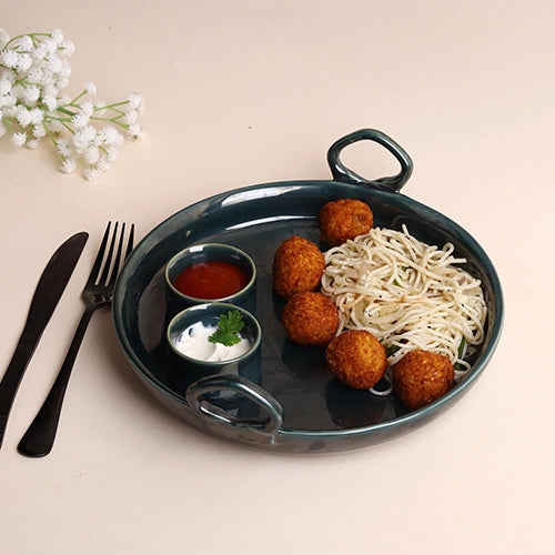 Antique Green Serving Platter