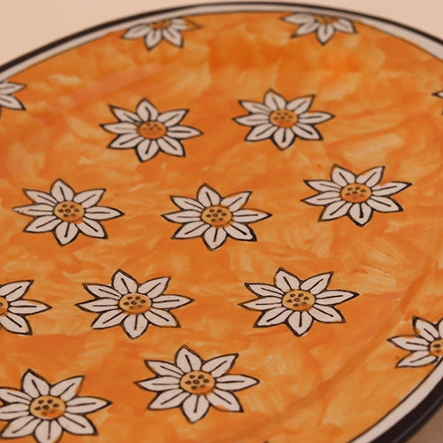 Autumn Bloom Hand-Painted Platter