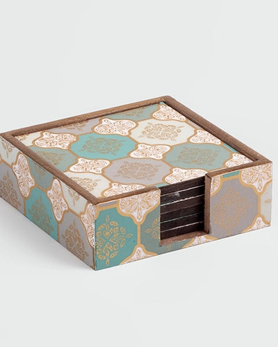 Artisan Printed Wooden Coasters (Set of 6)