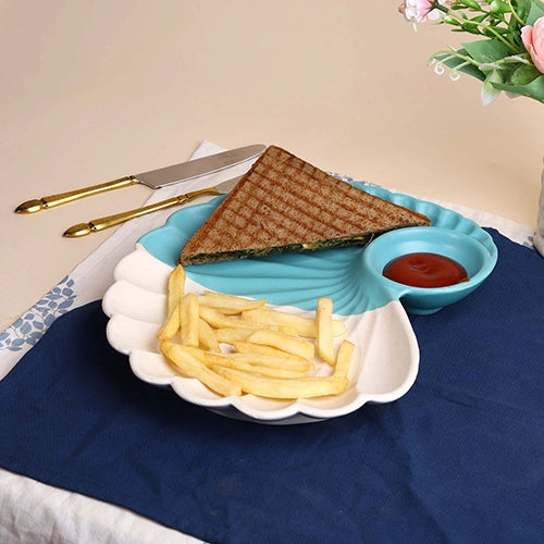 Breezy Dual-Tone Shell Platter