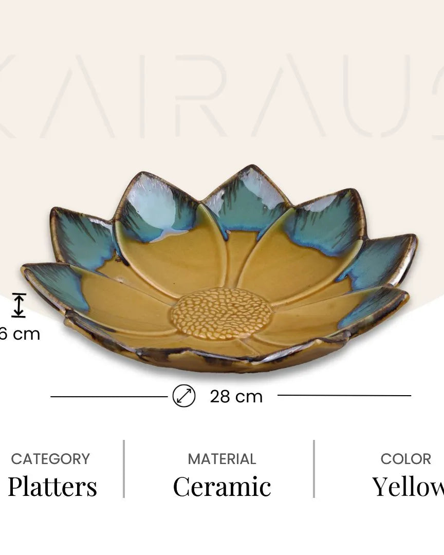 Dual Tone Flower Platter