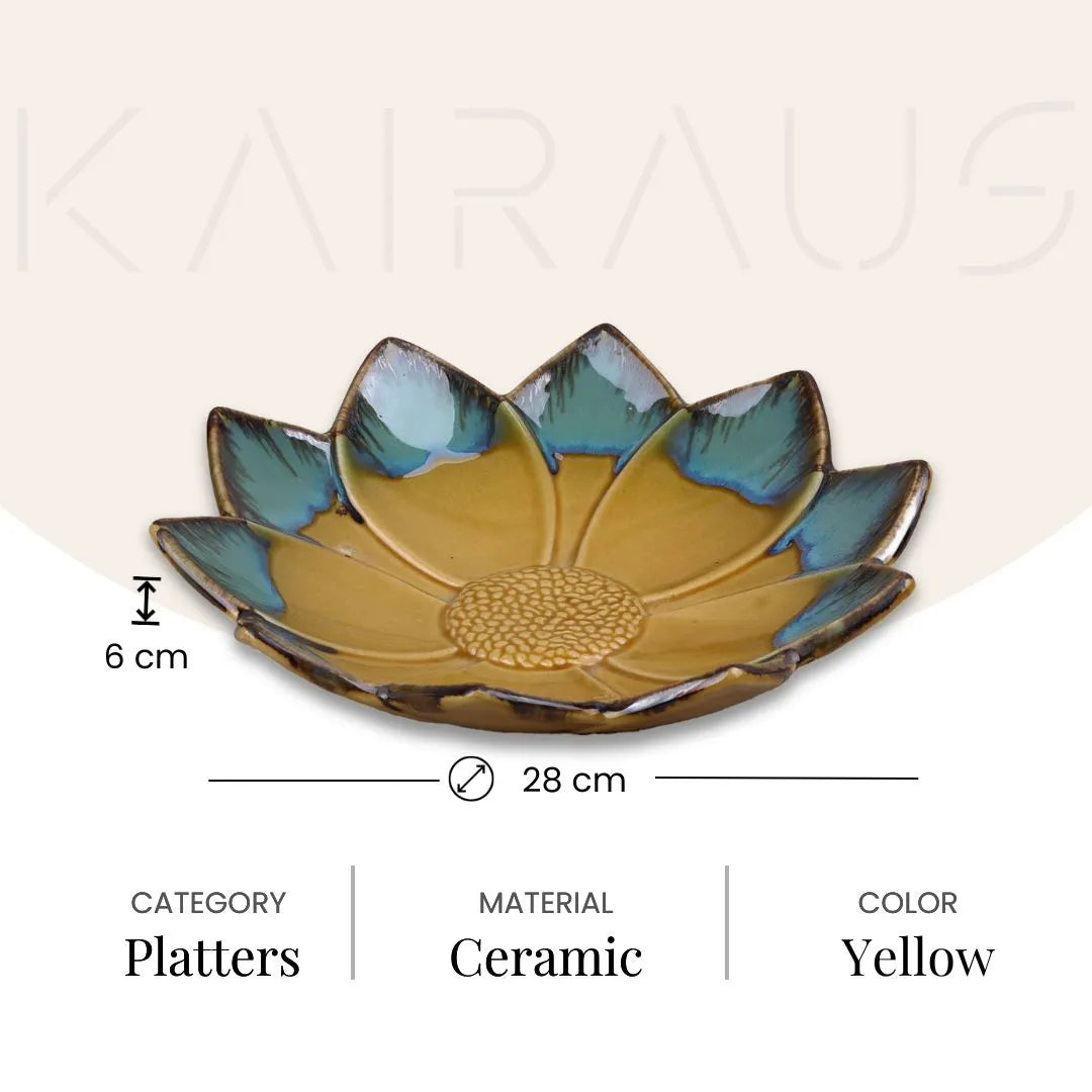 Dual Tone Flower Platter