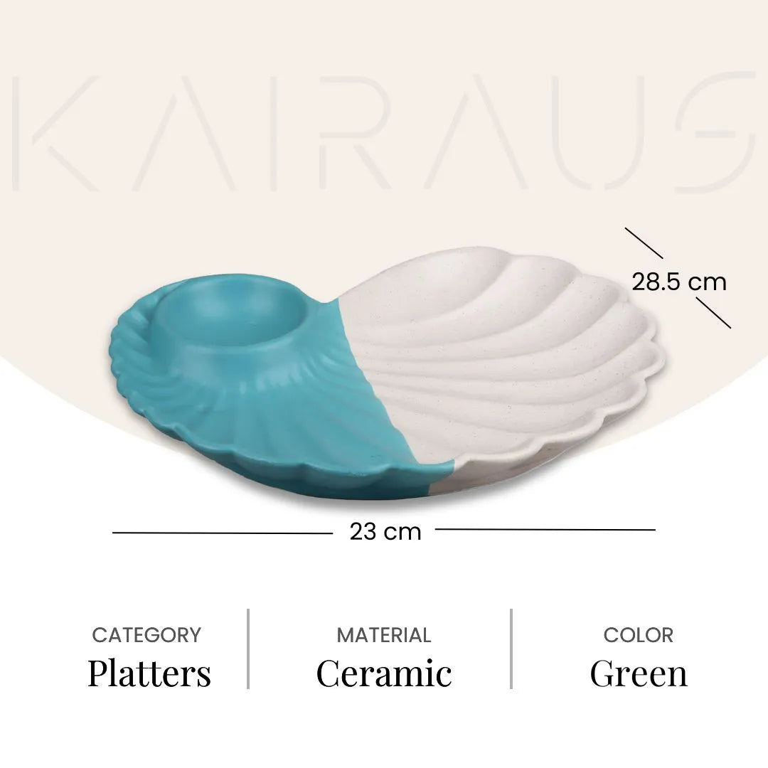 Breezy Dual-Tone Shell Platter