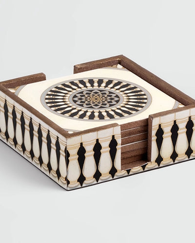 Opulent Mandala Wooden Coasters (Set of 6)