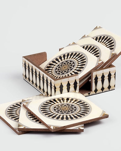 Opulent Mandala Wooden Coasters (Set of 6)