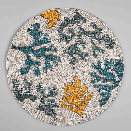 Corals Handmade Beaded Placemat