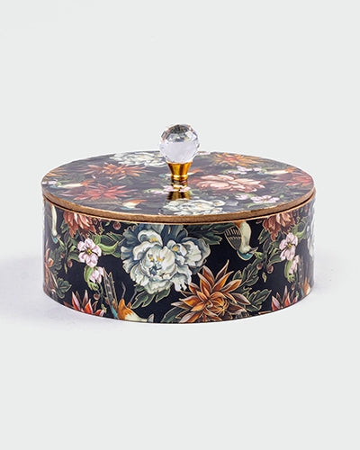 Floral Handcrafted Wooden Storage Box