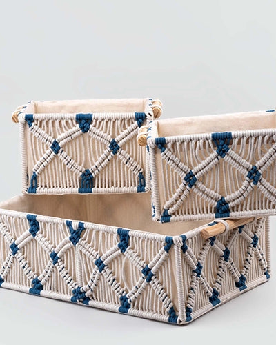 Aesthetic Jute & Wooden Basket Set