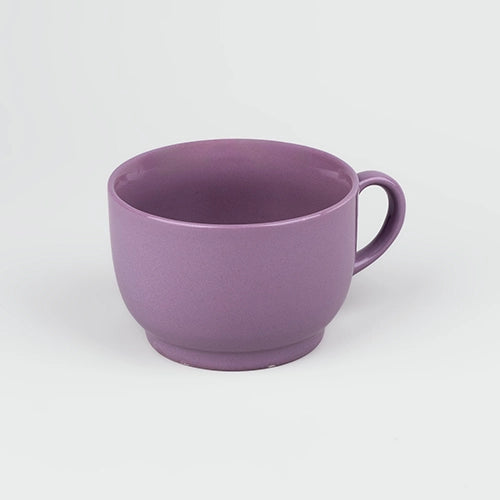 Elegant Purple Ceramic Soup Mug (Set of 6)