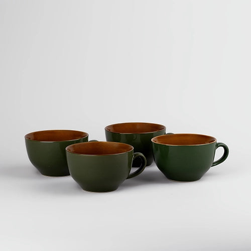 Olive Green Soup Mug (Set of 4)