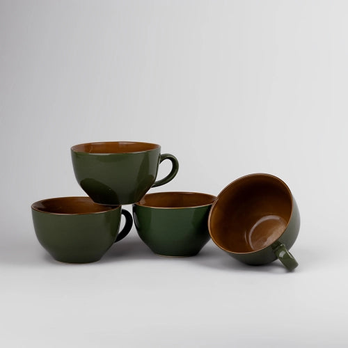 Olive Green Soup Mug (Set of 4)