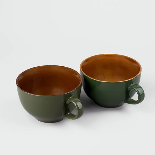 Olive Green Soup Mug (Set of 4)