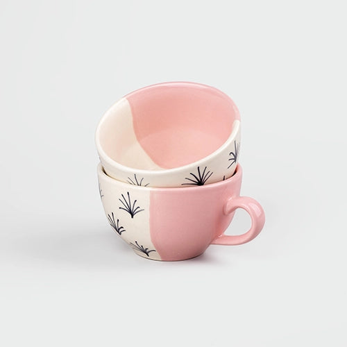 Charming Hand-Painted Soup Mug (Set of 4)