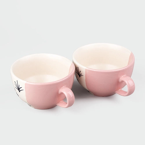 Charming Hand-Painted Soup Mug (Set of 4)