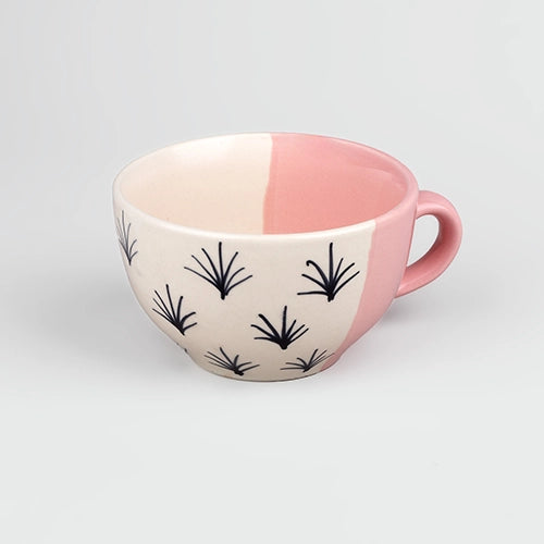 Charming Hand-Painted Soup Mug (Set of 2)