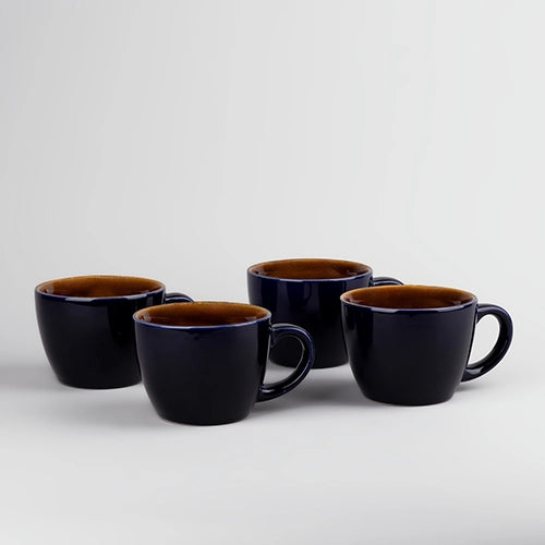 Rustic Rim Blue Soup Mug (Set of 4)
