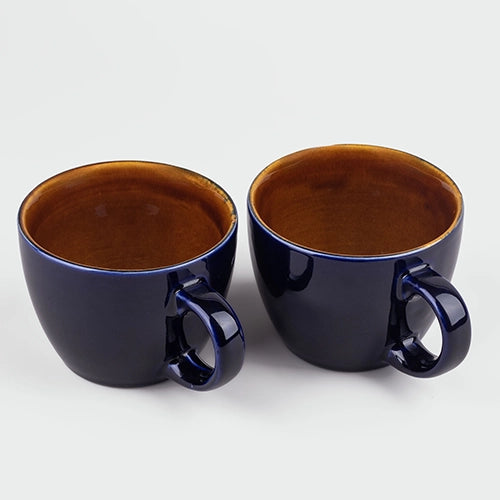 Rustic Rim Blue Soup Mug (Set of 4)