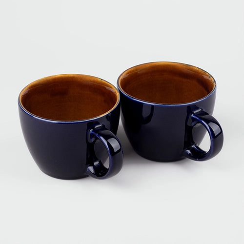 Rustic Rim Blue Soup Mug (Set of 2)