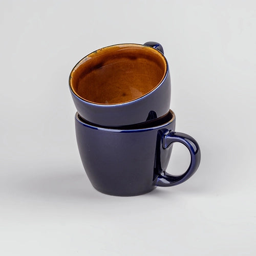 Rustic Rim Blue Soup Mug (Set of 4)