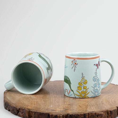 Serene Meadow Deer Mug (Set of 4)