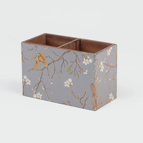 Grey Floral Cutlery Organizer