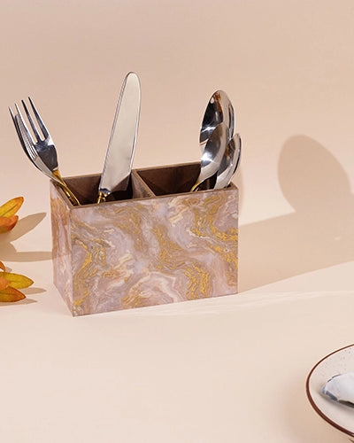 Marble Effect Cutlery Organizer