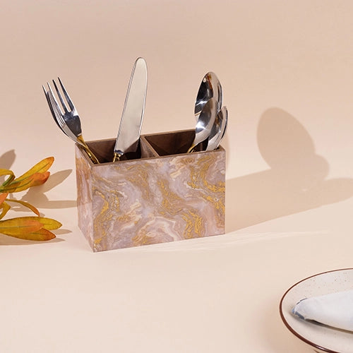 Marble Effect Cutlery Organizer