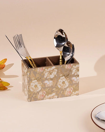 Floral-Themed Cutlery Organizer