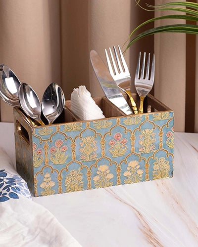 Vintage Floral Cutlery Organizer