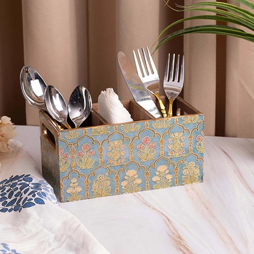 Vintage Floral Cutlery Organizer