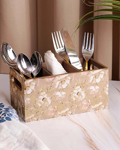 Roses Motif Cutlery Organizer