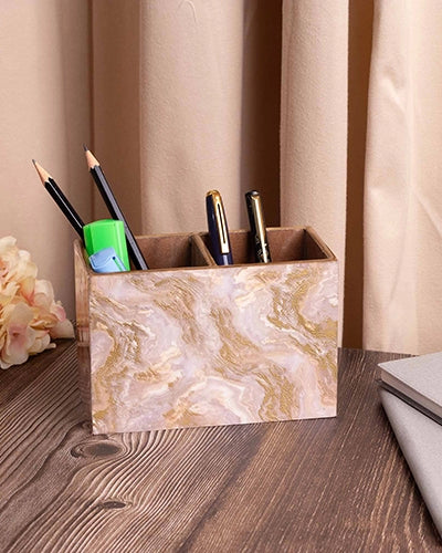 Marble Effect Pen Stand