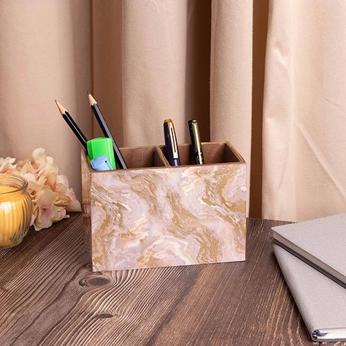 Marble Effect Pen Stand