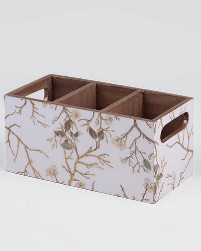 Blossom Branch Wooden Pen Organizer