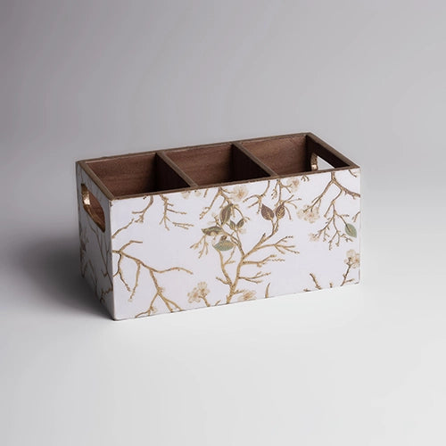 Blossom Branch Wooden Pen Organizer