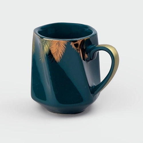 Tranquil Teal Ceramic Tea Cups (Set of 6)