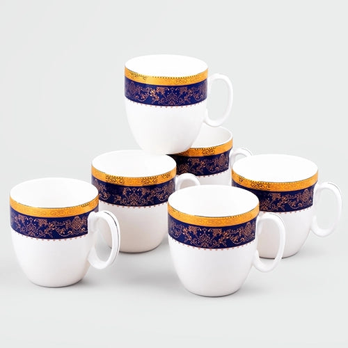 Regal Blue & Gold Tea Cup (Set of 6)
